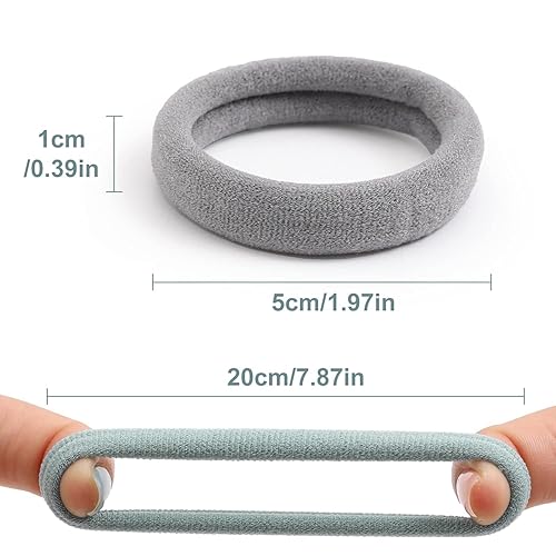 Miniatura 41 de Coleteros para cabello grueso o fino, elásticos, para niña o mujer, sin costuras, suaves, 100 piezas