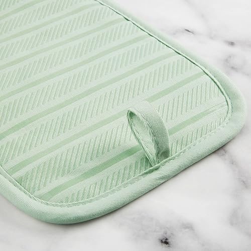 Miniatura 4 de KitchenAid Albany - Juego de 2 soportes para ollas, color pistacho, 7 x 10 pulgadas