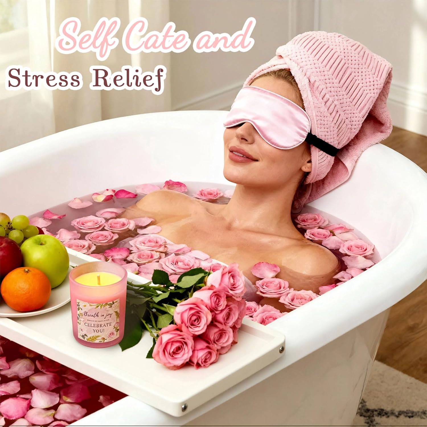 Birthday Gifts for Women,Valentine Gift Basket for Women Birthday Unique, Spa Basket Care Package Get Well Soon Box for Teen Girls, Sister, Mom, Her Fantasy Box for Mother's Day or Christmas Gifts - Image 3