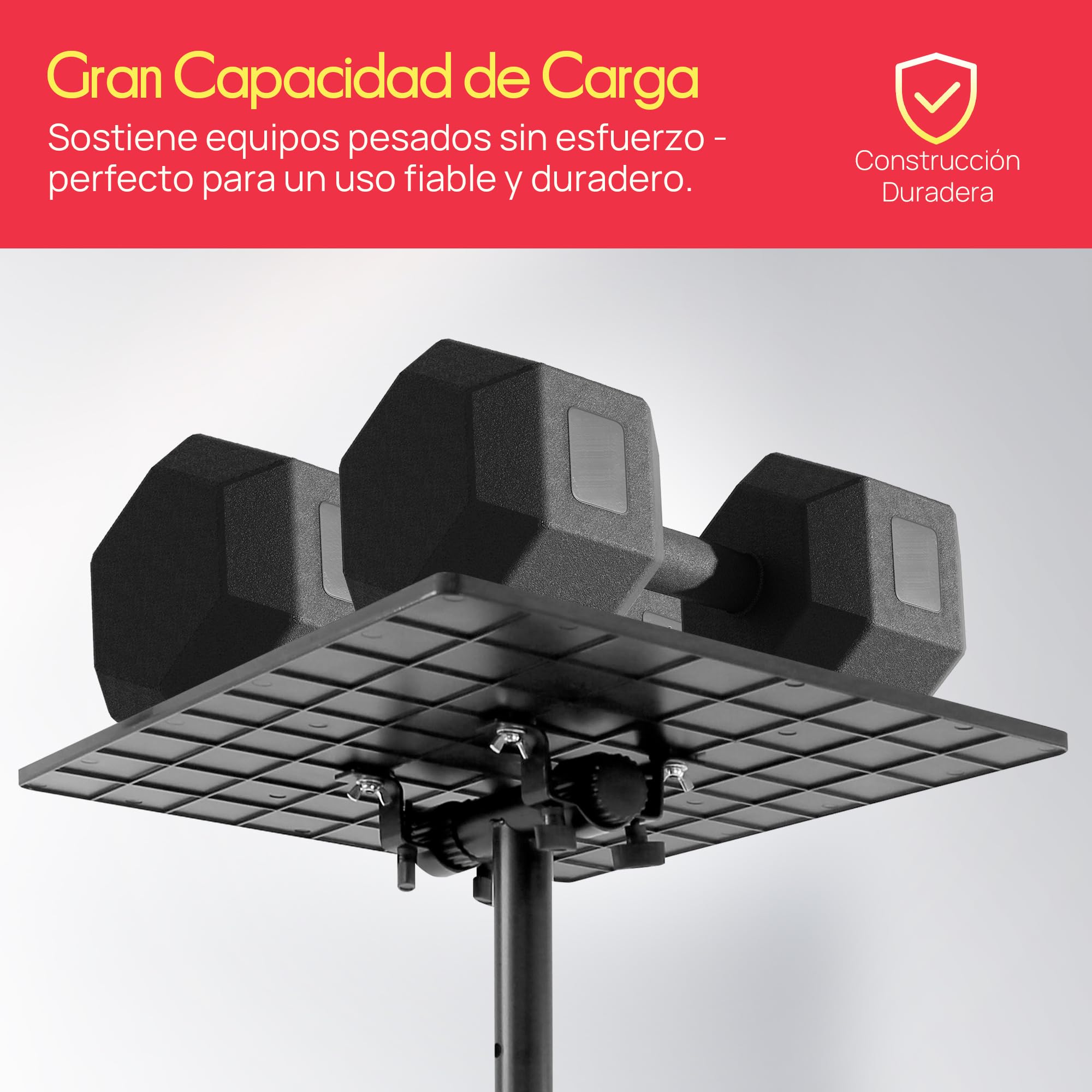 Pyle Soporte de proyector, Ordenador portatil, Laptop, Equipos de DJ, Altura Ajustable, Ideal para Estudios y Escenarios