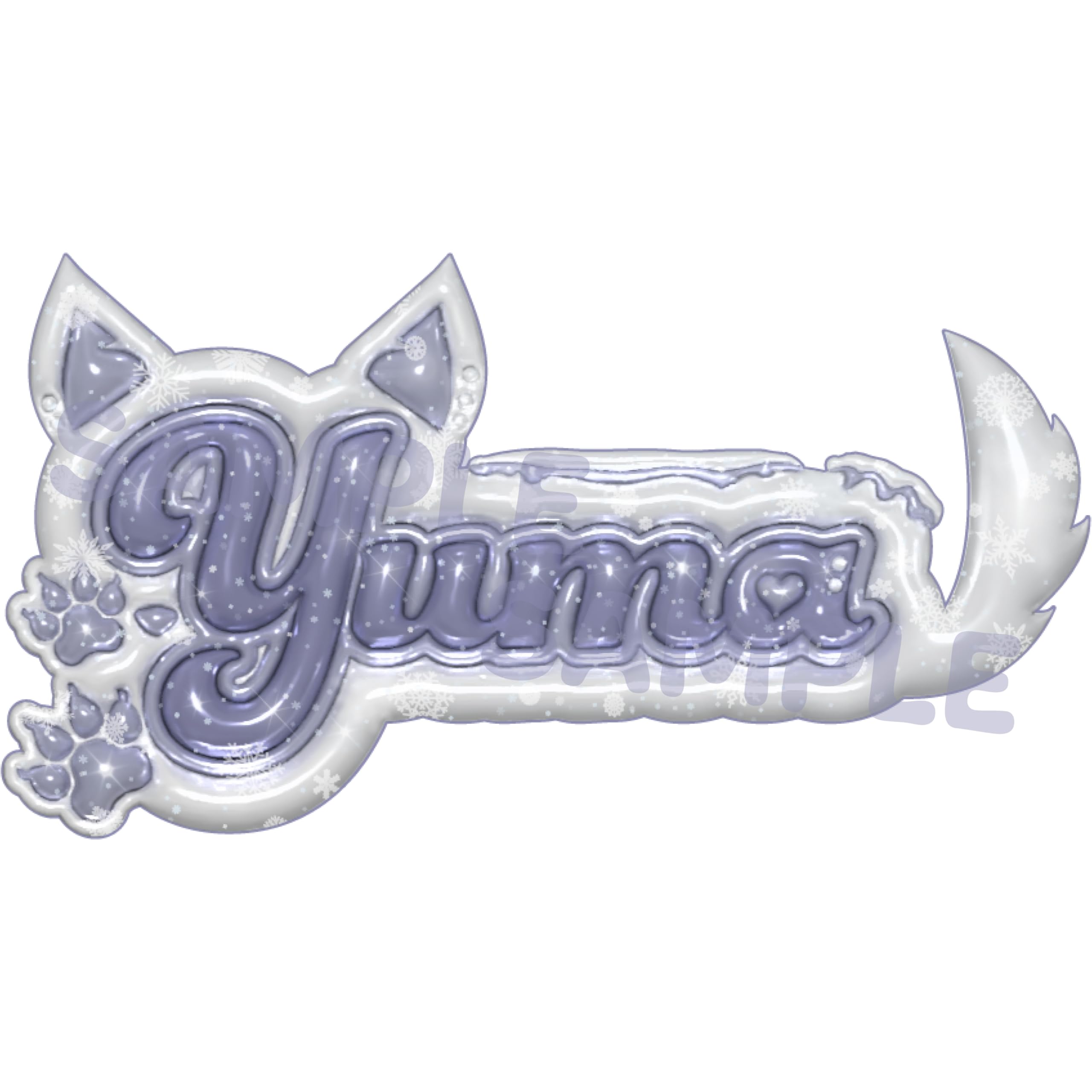 Amazon.co.jp: [&TEAM YUMA ユウマ] ぷっくりネームボード [SNOW