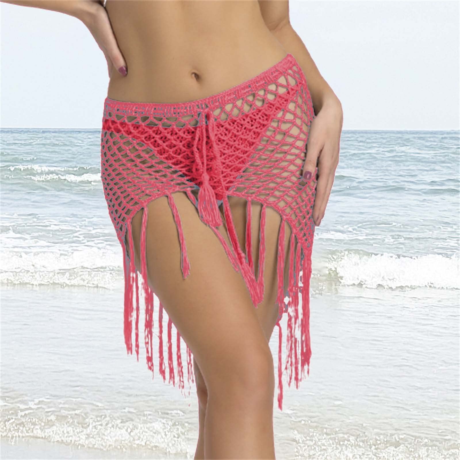 BHAWAN Costume da bagno da donna copricostume da bagno estivo lavorato