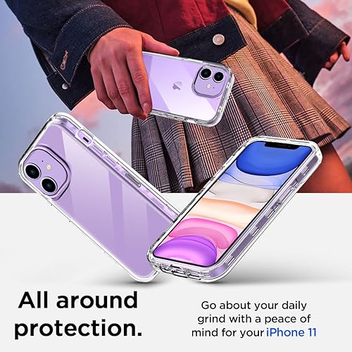 Miniatura 3 de AICase Funda transparente para iPhone 11 (6.1 pulgadas), resistente protección contra caídas, cuerpo completo, resistente, a prueba de golpes, 3