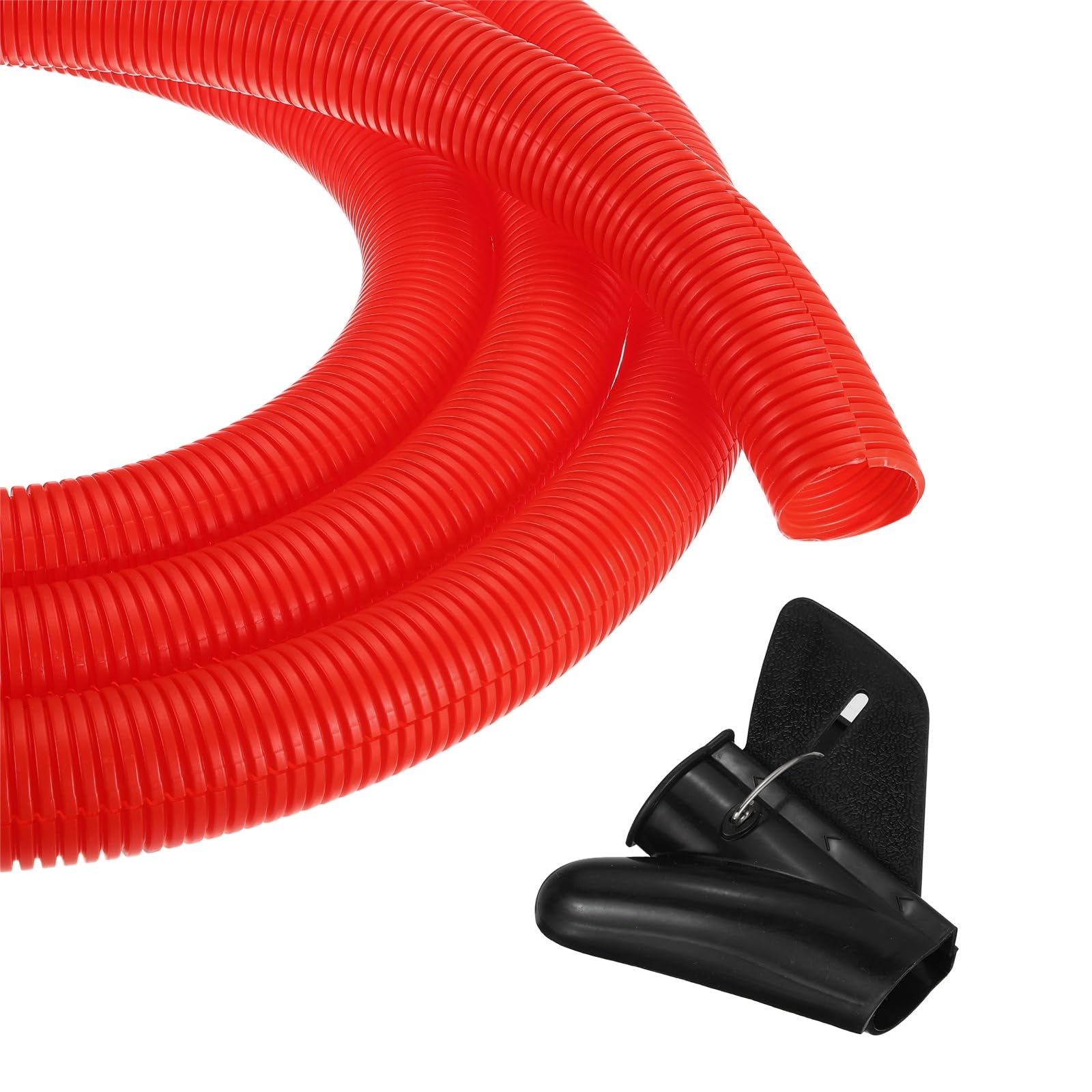 sourcing map 1 1/2 Inch 10ft Split Wire Loom Tubing, Flexible Cord Protectors with Installation Tool Cable Management Sleeve Conduits Cover for Office Home Electrical Automotive Wires, Red