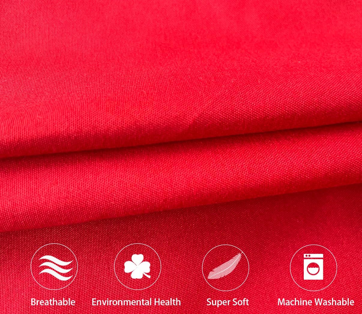 iMaylex 1800 Series Super Soft Brushed Microfiber Fabric Zipper Body Pillowcase, Luxury Cozy and Lightweight, Red, Body, 20x72 Inches