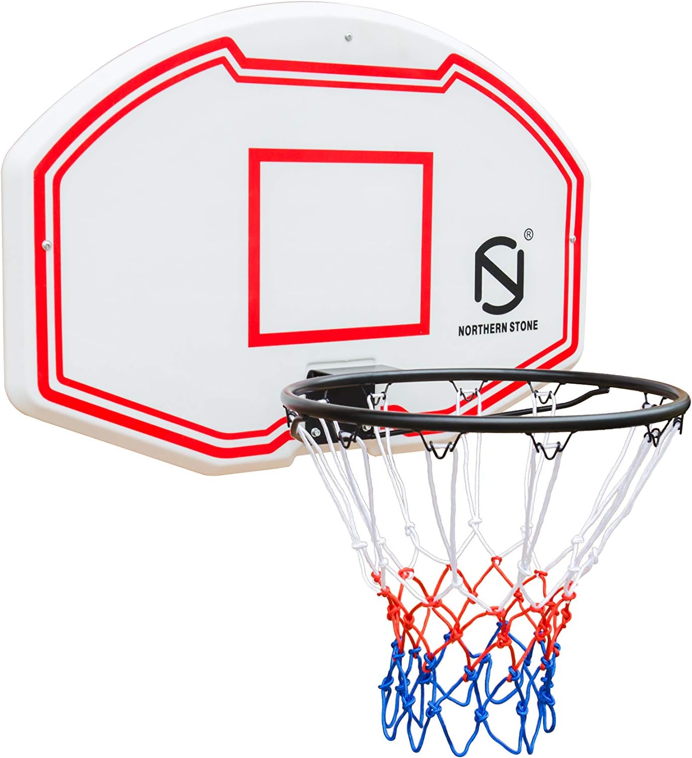 NORTHERN STONE Wall Mount Basketball Hoop Backboard Set For Outdoor and Indoor 90 x 60cm