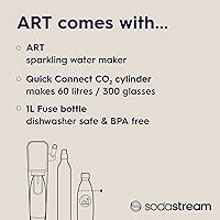 Vista 5 de SodaStream Máquina de agua con gas Art (negro) con CO2 y botella apta para lavavajillas