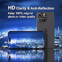 Vista 87 de Misea [3+1] for iPhone 14 Pro/iPhone 14 Pro Max Camera Lens Protector Bling, 9H Tempered Glass Camera Cover Screen Protector Metal Individual Ring