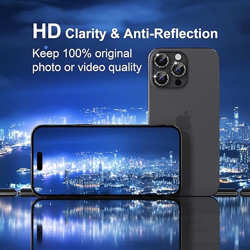 Miniatura 138 de Misea [3+1] Protector de lente de cámara para iPhone 14 Pro/iPhone 14 Pro Max, protector de pantalla de vidrio templado 9H, protector de pantalla