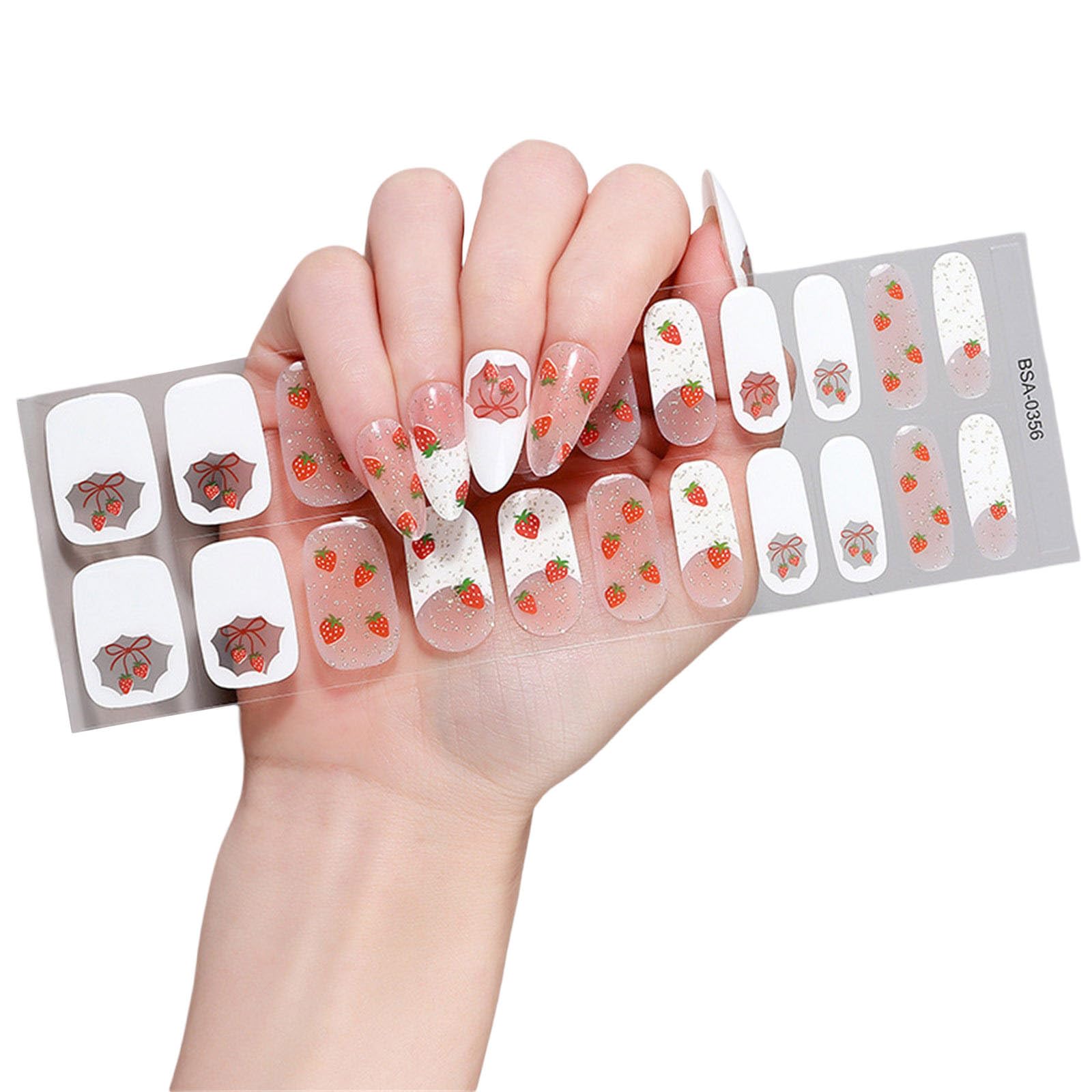 1Set Professional Gels Nails Stickers French Manicure Look Effortless Application Finish Easy Apply Nails Art