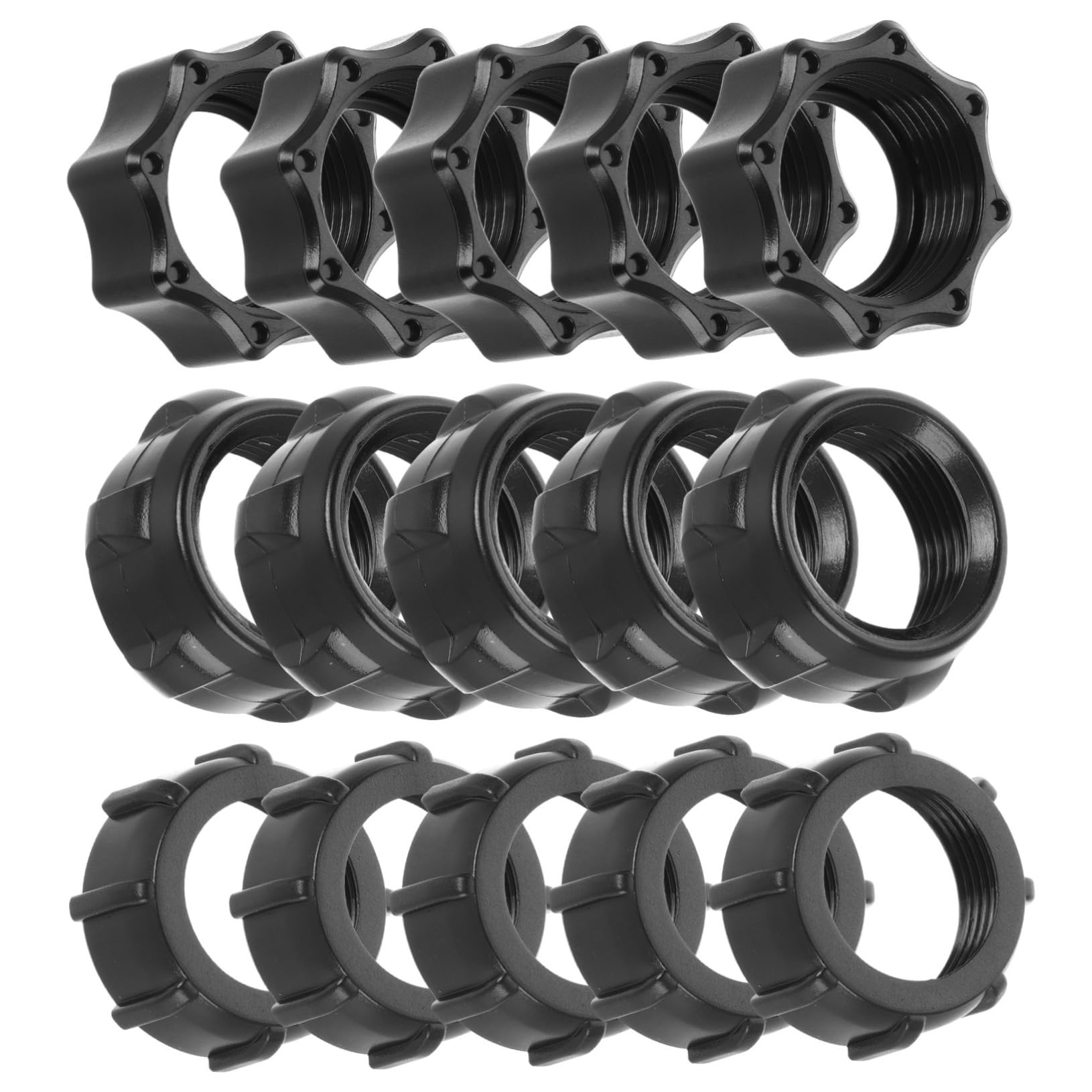 iplusmile 15 Pezzi Dadi di Serraggio per Supporto Telefono Auto in Plastica Nera Montaggio Rapido e Comodo Accessori per Telefono da Auto in Movimento