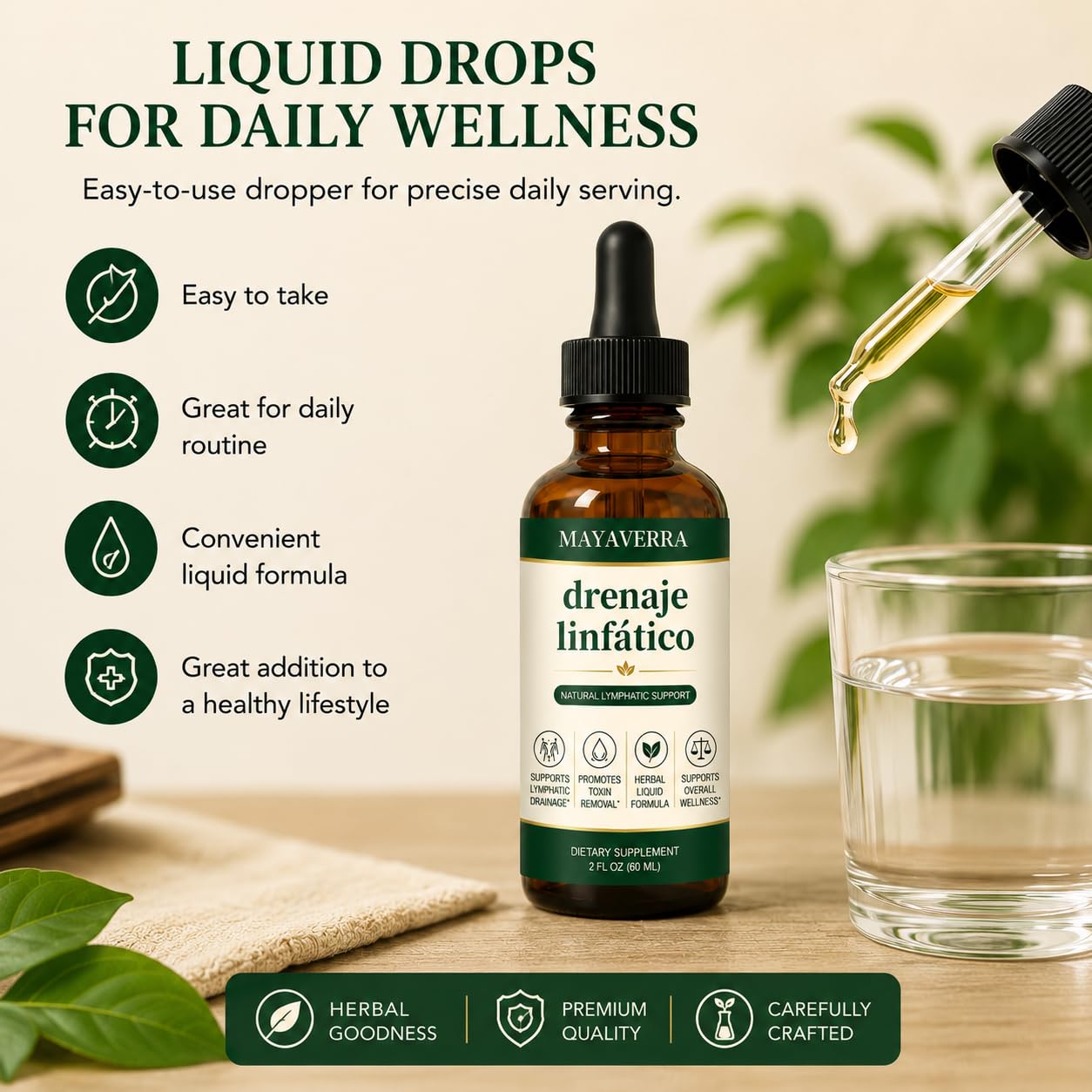 Mayaverra Drenaje Linfático Gotas, Herbal Blends for Daily Wellness,2pcs — Amazon image 4