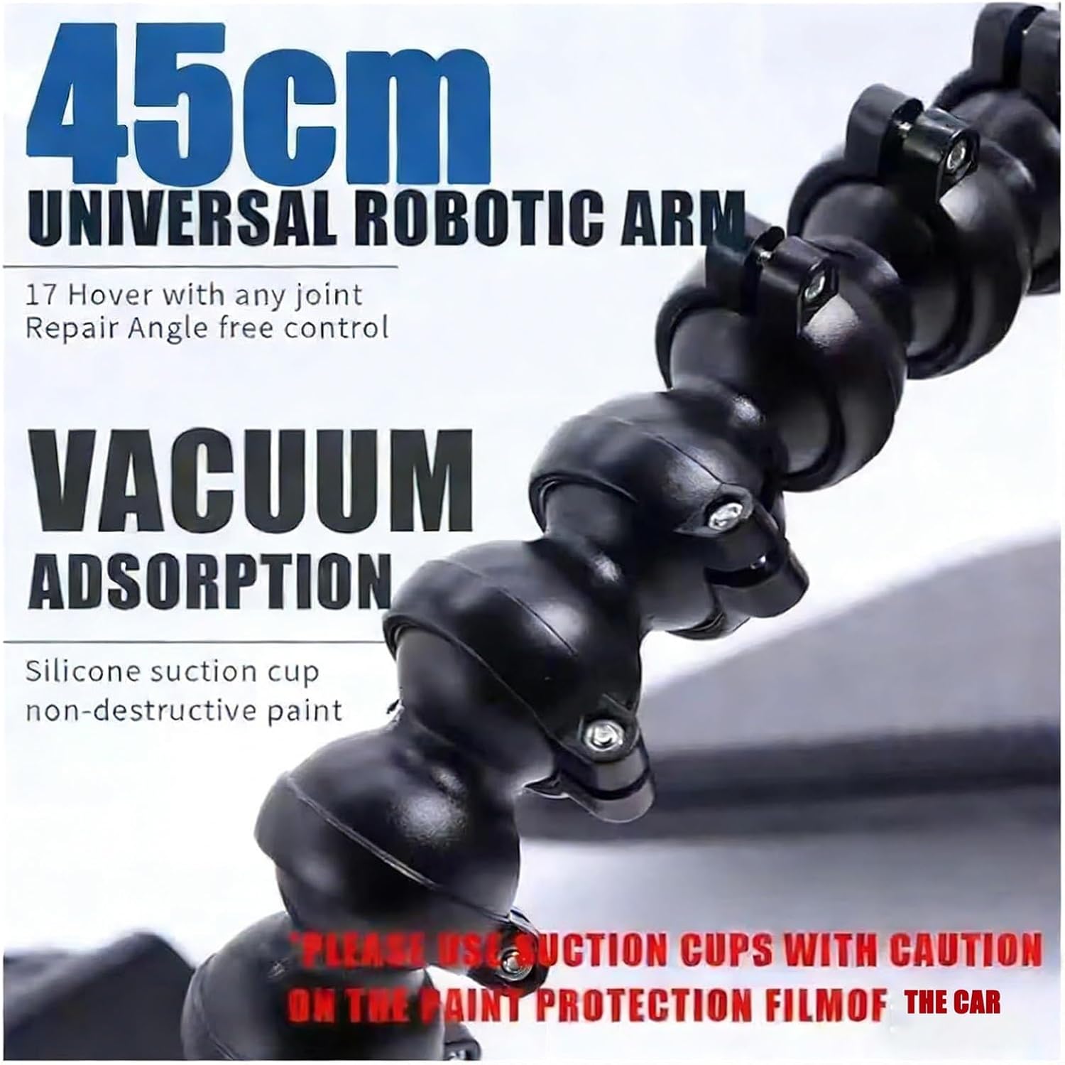 Professional 6-Zone PDR Light with Adjustable Brightness - Paintless Dent Removal Tool Kit, Cordless & Plug-in Auto Body Repair Light, 5 Suction Cup for Mobile Car Dent Repair