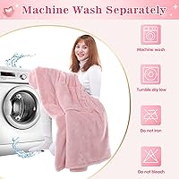 Vista 6 de Waitu - Sudadera tipo manta, para regalar a hombre o mujer, muy cálida y agradable, gigantesca, con capucha, de gruesa franela, con mangas y un Rosa