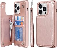 Vista 26 de Cavor Funda tipo cartera para iPhone 14 Pro Max con tarjetero, funda para teléfono iPhone 14 Pro Max para mujeres y hombres, funda 14ProMax