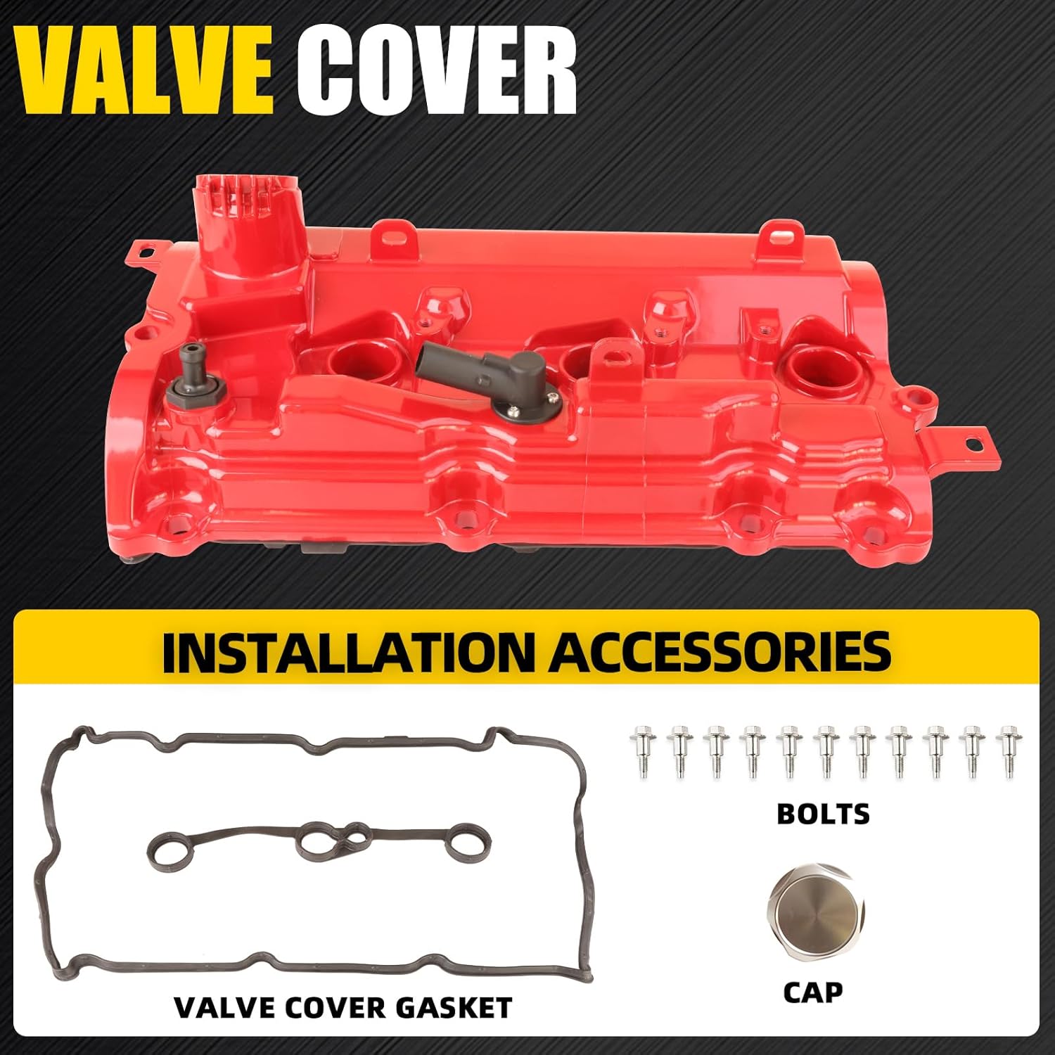 Aluminum Engine Valve Cover Left Driver Side Compatible with Infiniti QX70 QX50 Q70 Q60 Q50 Q40 2015 G37 M37 FX37 EX37 2008-2019 for Nissan 370Z 2009-2020 3.7L V6