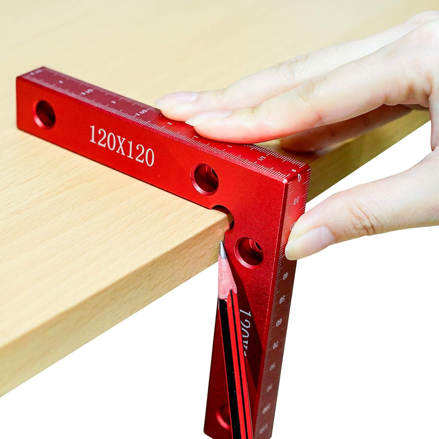 90 Degree Positioning Squares, 4.7 Inch x 4.7 Inch Aluminium Alloy Right Angle Clamps Woodworking Carpenter Tool(2 Pack)
