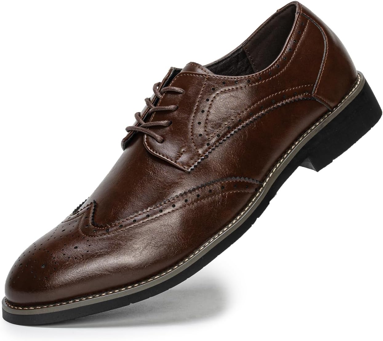 Rusffes Men’s Lace-ups Mens Brogues Derbys Oxfords Formal Dress Shoes for Men