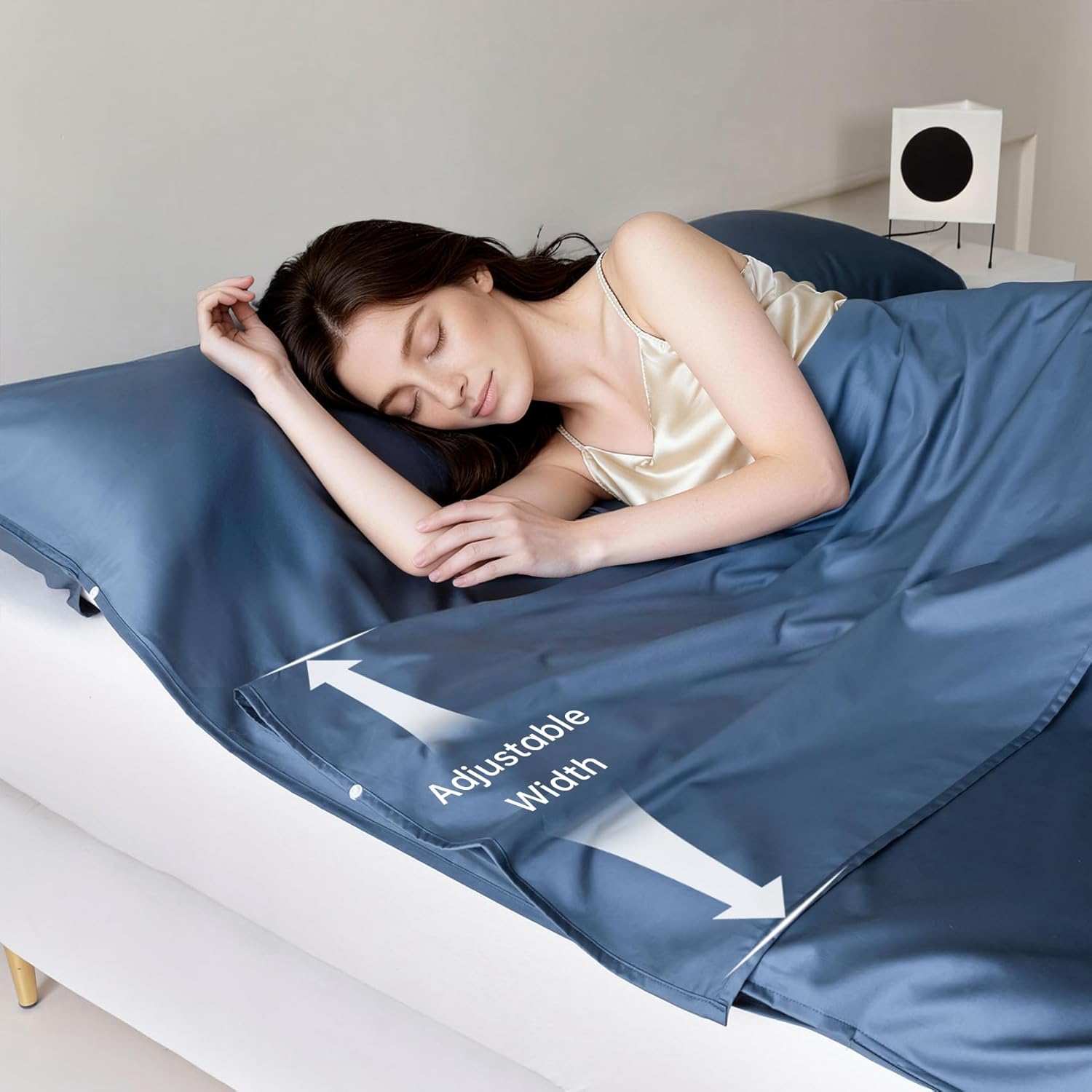 Sleeping Bag Liner for Adults, Lightweight Travel Sleep Sack with Carry Bag, Compact Portable Sleeping Sheet for Camping, Hiking, Hostels, Hotels and Backpacking