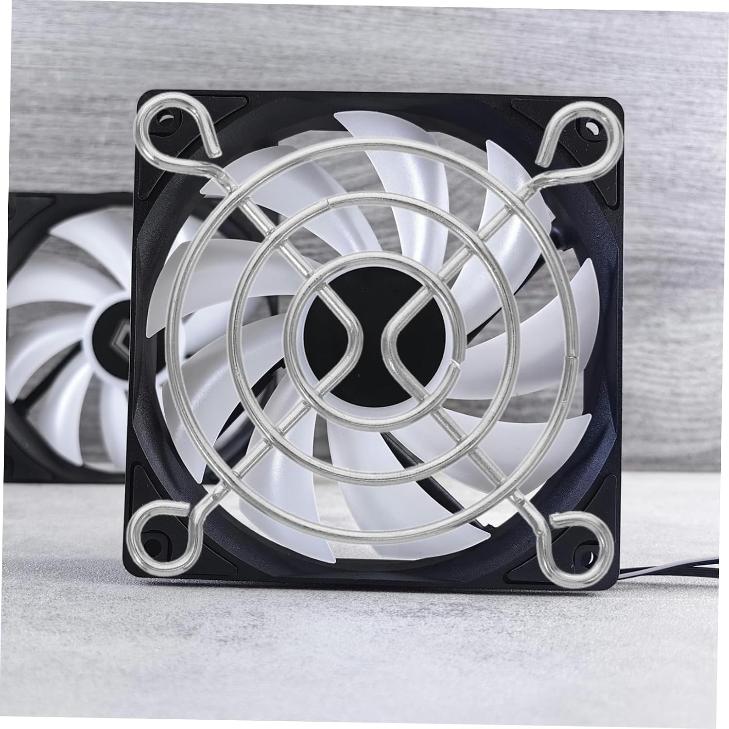GLEAVI 2pcs Plated Exhaust Mesh Grille Cover Metal Safety Shield for Cooling Fans Stylish for Home Office Exhaust Systems Enhanced Injury Prevention