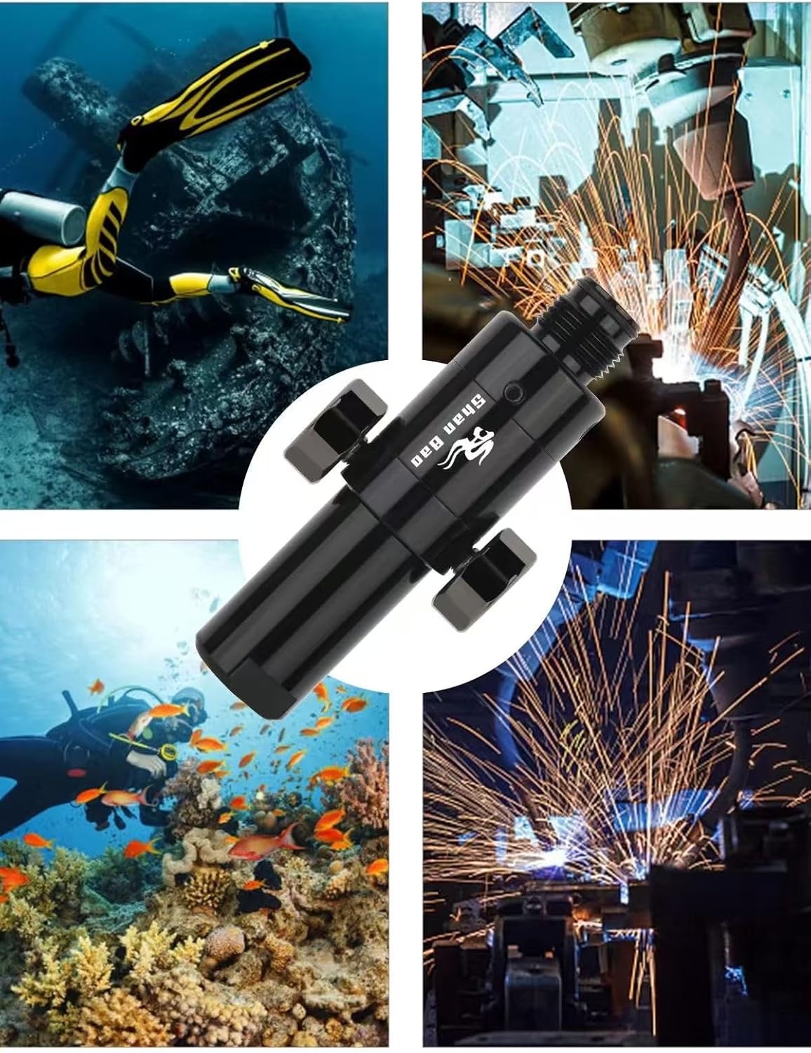 Shan bao Diving valve double gauge barostat switch CO2 accessories inflation pressure valve G1-2-14