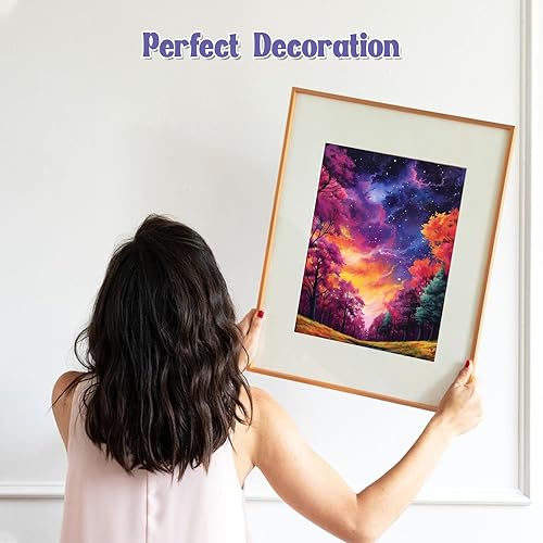 Miniatura 5 de NAIMOER Paquete de 4 kits de pintura de diamantes de paisaje para adultos, bricolaje 5D redondo de taladro completo, puesta de sol, arte de