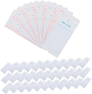 SHOWERORO 100 Pack Timecards for Employees Double-Sided Atte
