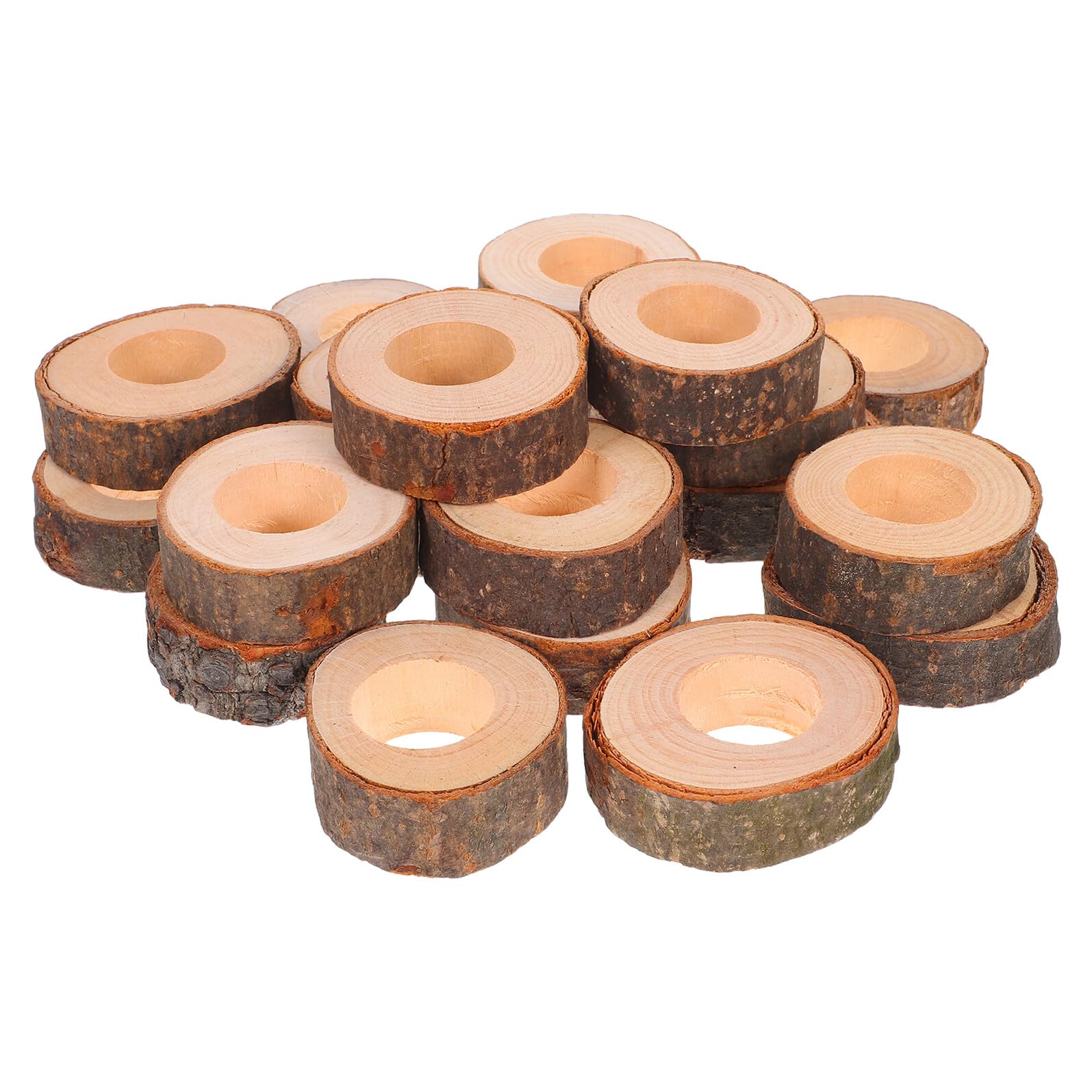 20 pezzi Anelli Portatovaglioli in Legno Naturale Fatti Mano Portatovaglioli Rustici per Tavola da Pranzo Feste Matrimoni e Decorazioni Natalizie per Apparecchiare con Stile e
