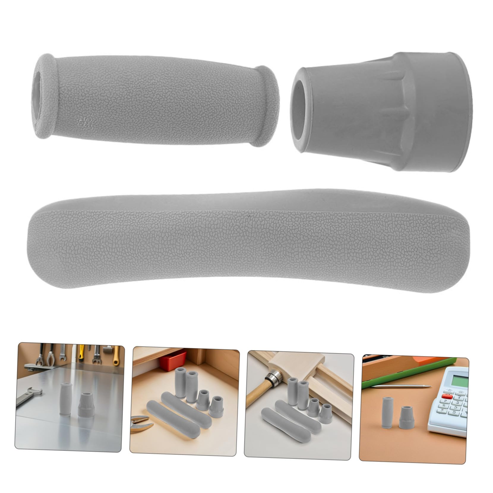 FOMIYES 4 Set Di Cuscinetti Per Stampelle Inferiori Impugnature Di Ricambio Per Stampelle Cuscinetti Per Le Mani Accessori Per Bastoni Da Passeggio Punte Per Stabilità Punte In Gomma