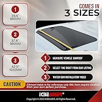 Vista 5 de ICBEAMER - Deflector de viento universal para techo solar, lunar, para vehículo, color negro, humo oscuro, suave, con cinta impermeable