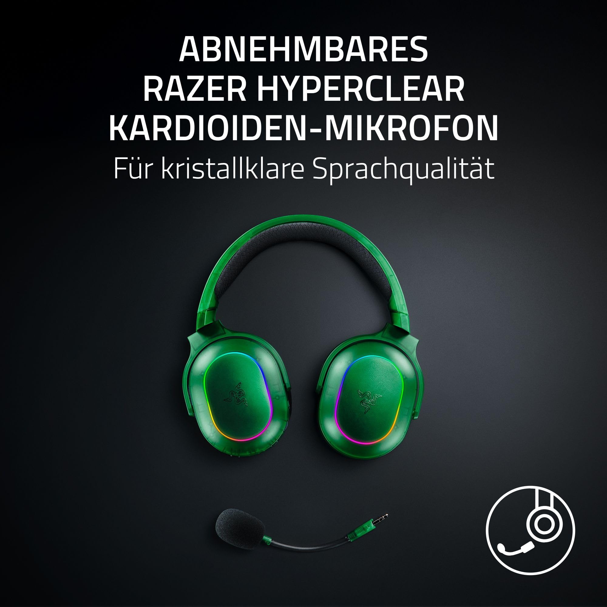 Razer Barracuda X Phantom Green Edition - Kabelloses Multi-Plattform Gaming Headset (285g, Triforce 40mm Driver, Dual Wireless HyperSpeed and Bluetooth) Phantom Green