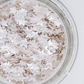 Edible Glitter Sprinkles for Cookie Decorating Edible Glitter for Drinks Fancy Silver Star Sprinkles for Cake Decorating Drink Glitters Cake Decorations Glitters for Cakes Vegan Sprinkle
