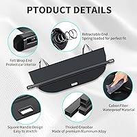 Vista 2 de Tecoom Cubierta de carga de coche para Toyota RAV4 2013 2014 2015 2016 2017 2018 accesorios, cubierta retráctil para maletero compatible con RAV4