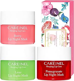 Lip Mask Overnight 5g 3Set (Berry+Lime+Pomegranate) Korean Beauty Intensive Treatments Balm, Nourish, Hydrate, Scrubs Exfoliator