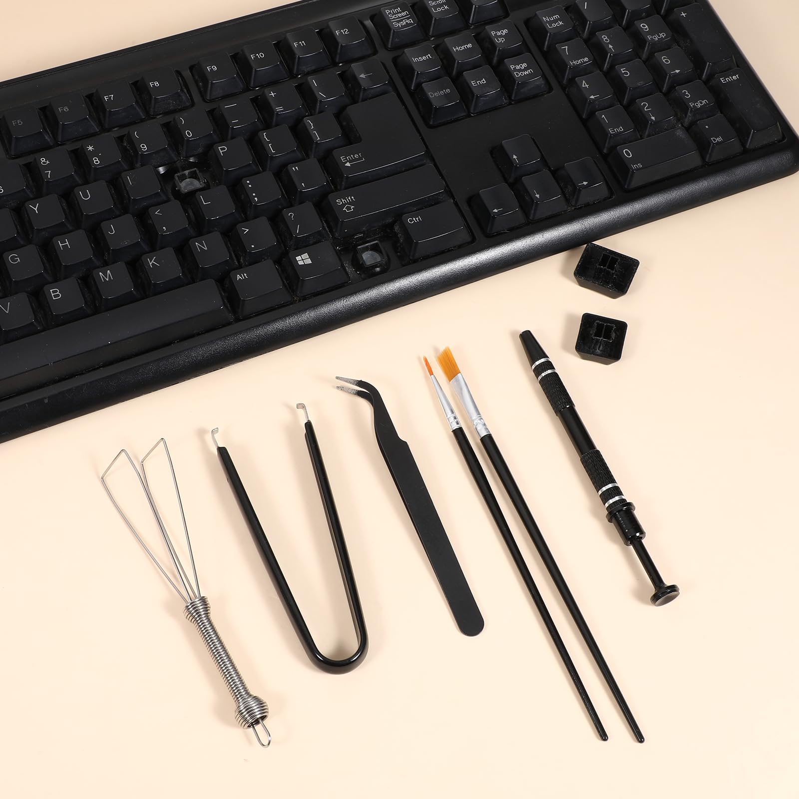 6-Piece Mechanical Keyboard Maintenance Kit - Complete Tool Set With Keycap & Switch Pullers