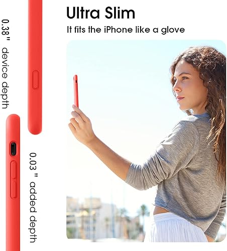 Miniatura 4 de Vooii Funda para iPhone 11, silicona líquida suave, goma delgada, cuerpo completo, funda protectora para iPhone 11 (con forro de microfibra suave),