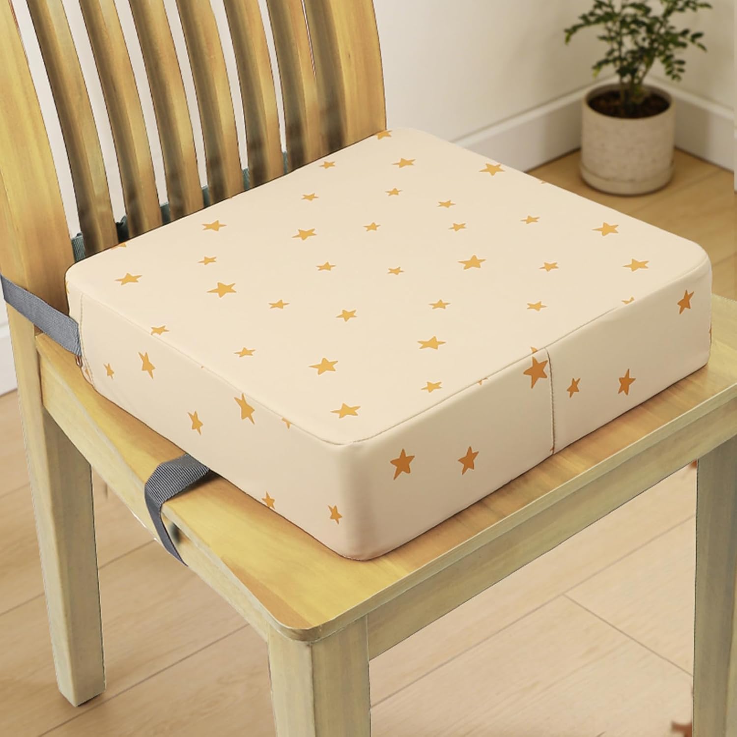 Boosters Seat for Dining Table Printed Pattern Boosters with Buckles Anti-Slip Bottom Heightening Cushion Portable Increaser