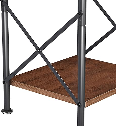 Miniatura 11 de VECELO Mesitas de noche modernas y versátiles, diseño X, mesa auxiliar de noche, estante de almacenamiento con cajón para sala de estar y