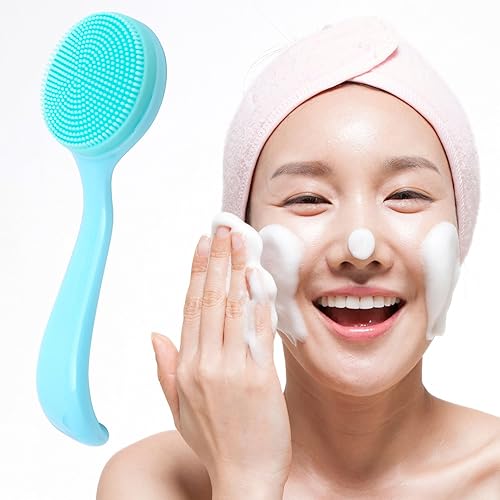 Miniatura 6 de HINZIC Cepillo de limpieza facial manual de silicona, respetuoso con la piel, impermeable, limpiador exfoliante para puntos negros, eliminación de