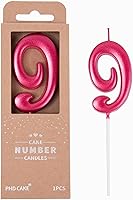 Vista 35 de PHD CAKE Velas de cumpleaños de 7 cm Elegantes Azul Número 4, Velas de Número Azul, Velas de Número para Pastel, Celebración de Fiesta