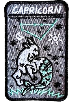 Capricorn Zodiac Embroidery Iron On Patch