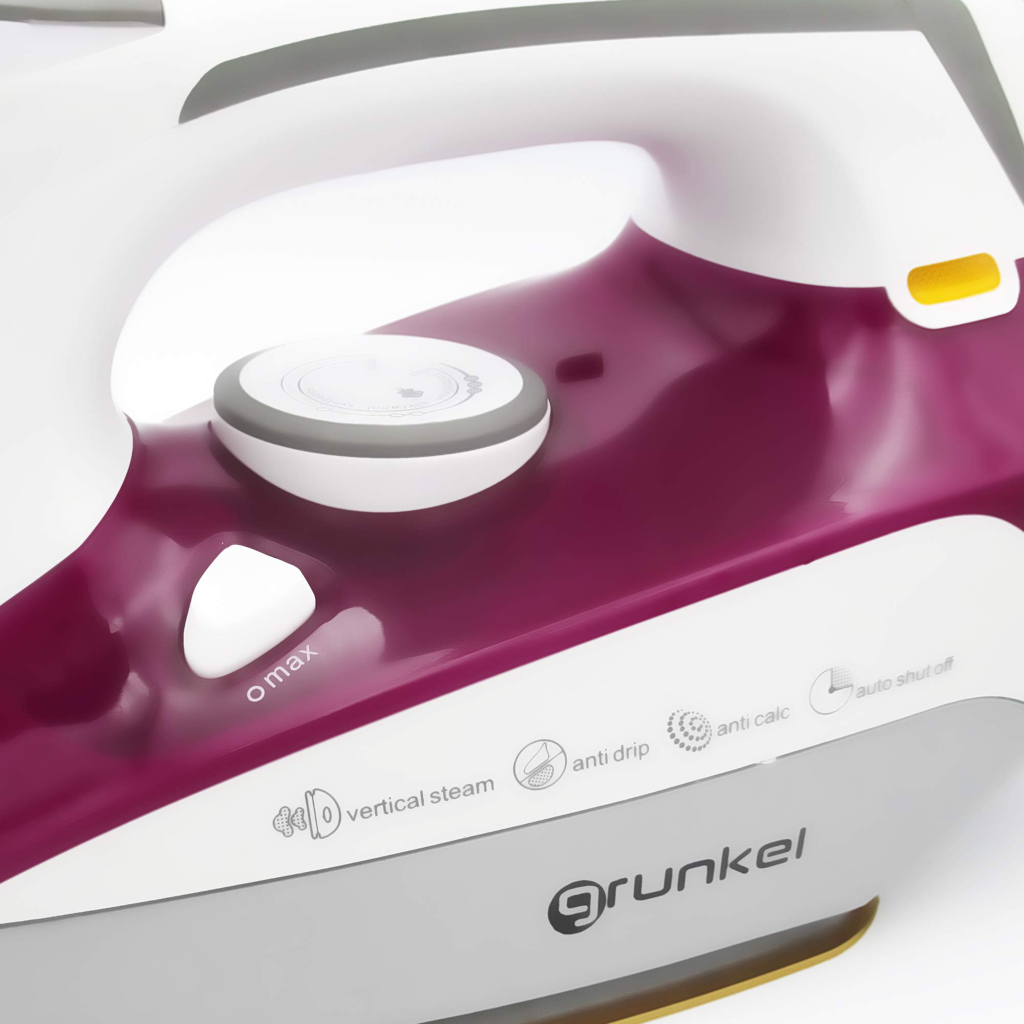 Grunkel - PL-A15 - Plancha de vapor con suela ultradeslizante. Función auto apagado - 2500W - Rojo (0048802280002)