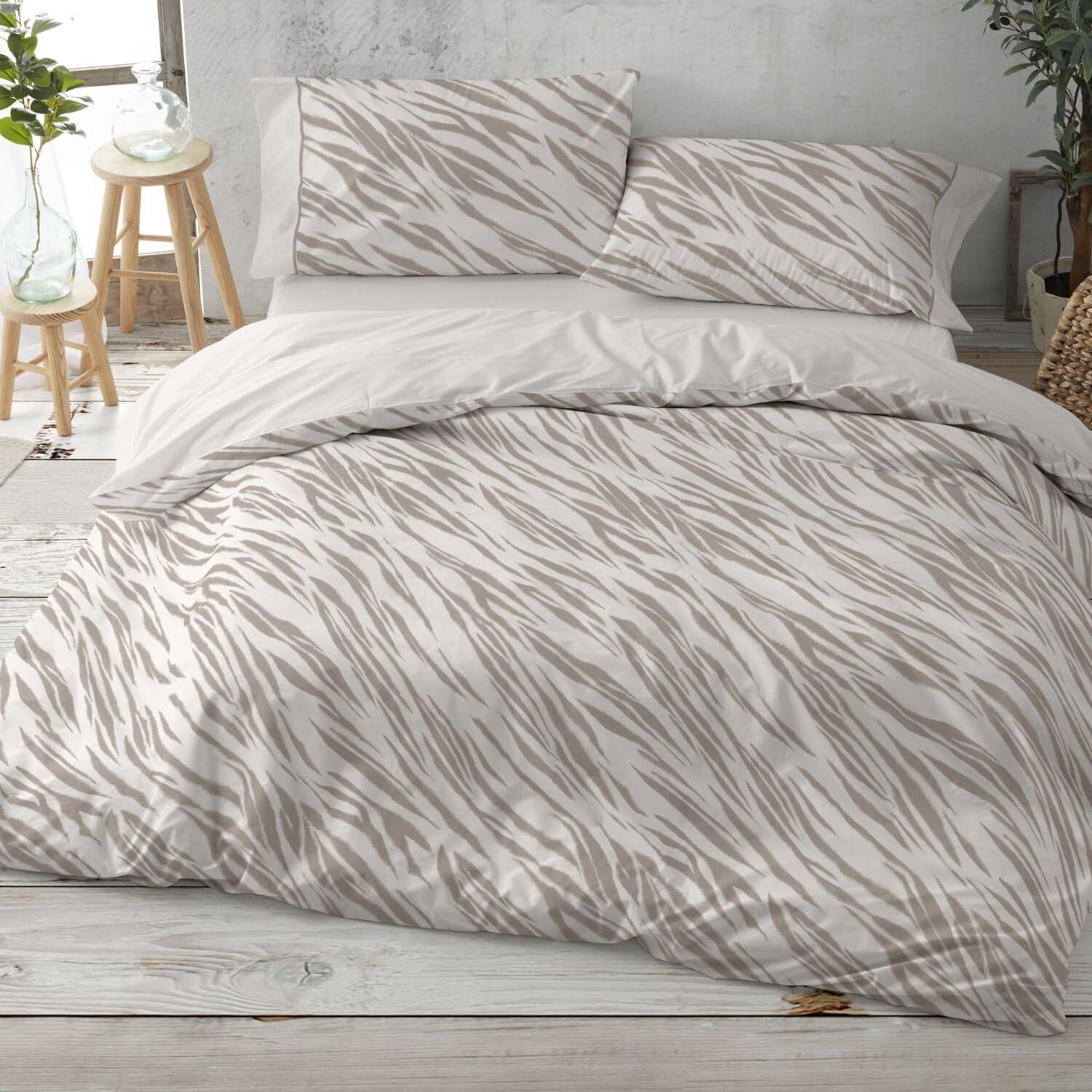 Parure de lit imprimée moka pour sublimer votre chambre 180cm