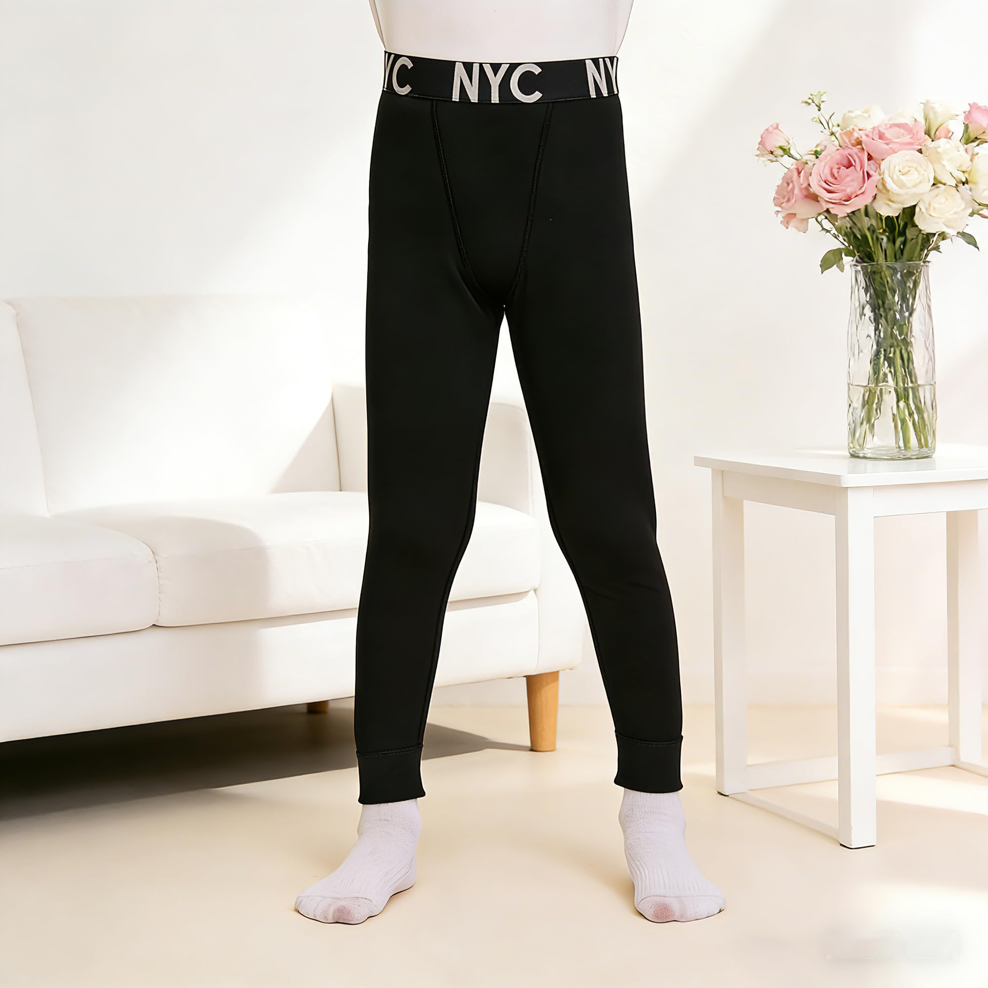 L&K-II Jungen Lange Unterhose Thermounterwäsche Sportwäsche Nachhaltige Lange Unterziehhose aus Baumwolle Unterwäsche 2601