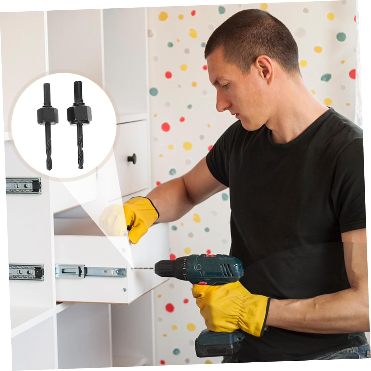 NUOBESTY 1set Heavy Duty Hole Saw Drill Bits for Woodworking Carbide Tipped Smooth Cutting Compatible Electric and Pneumatic Drills for Plastics and Plywood