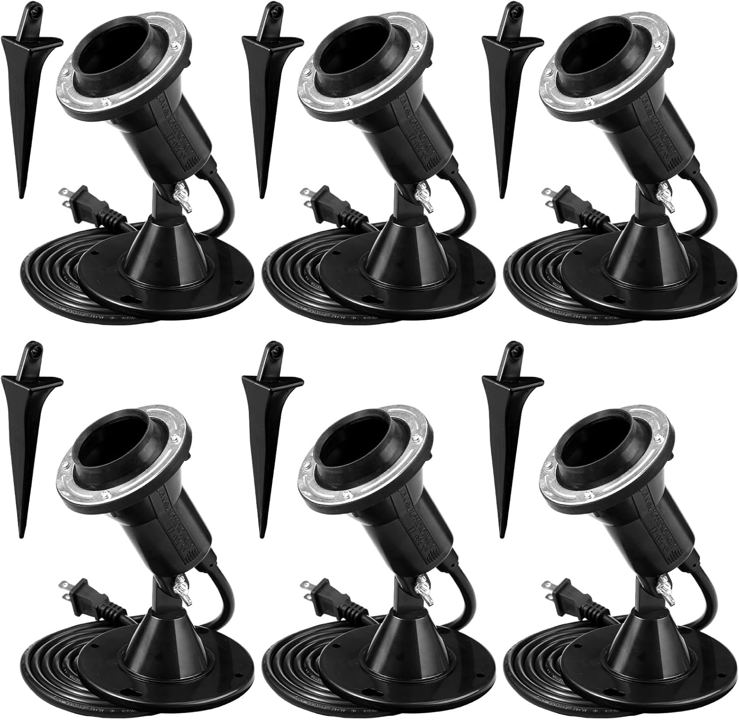Relaxweex 6 Pack Halloween Spotlight Outdoor Floodlight Holder Plug in