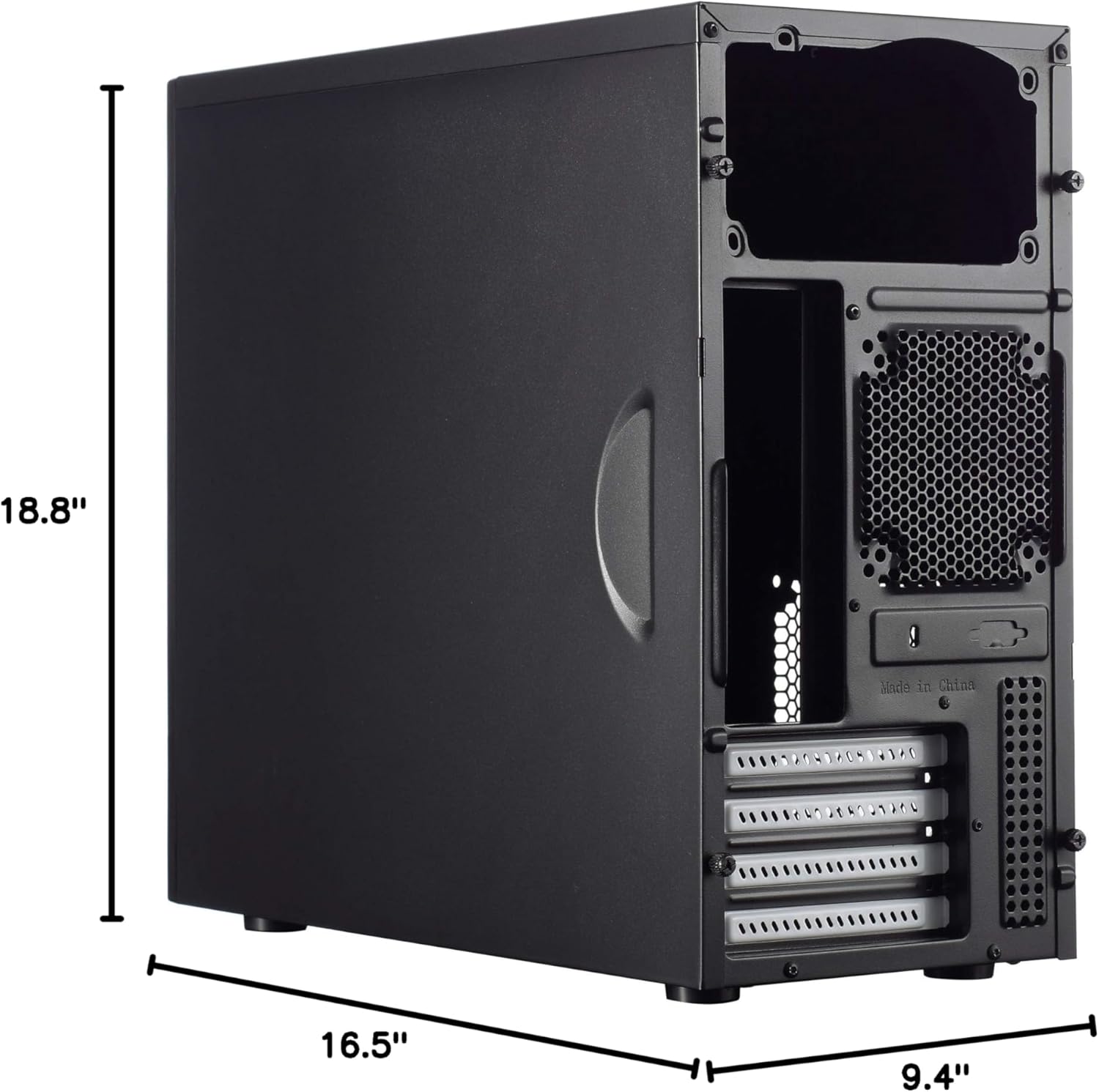 Fractal Design Core 1100 - Mini Tower Computer Case - mATX - High Airflow and Cooling - 1x 120mm Silent Fan Included - Brushed Aluminium - Black