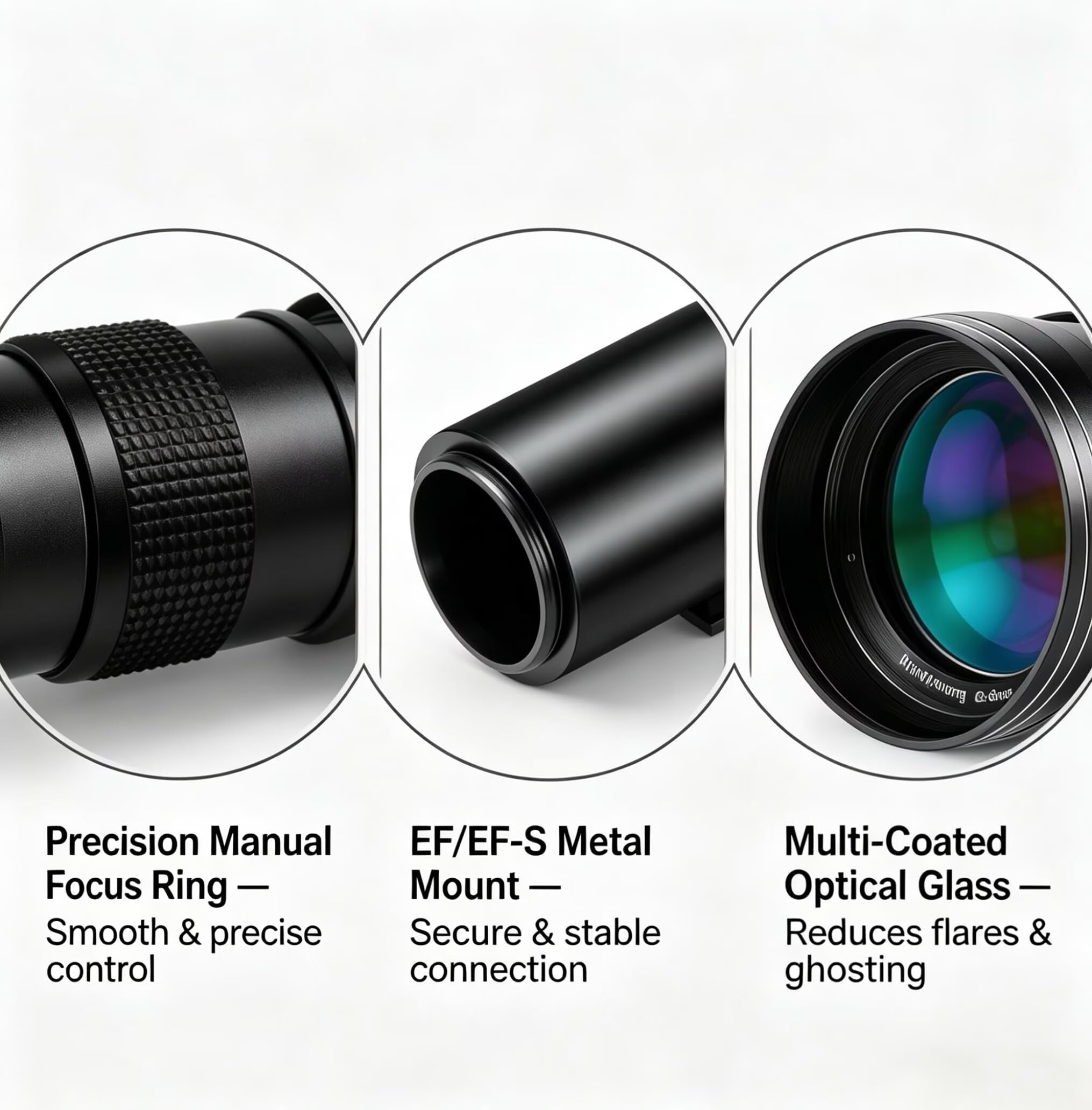 JINTU 420-1600 mm Téléobjectif à Zoom Compatible avec Les appareils Photo Reflex numériques 4000D 90D 80D 70D 60D 50D 650D 550D 500D 450D 400D 350D 7D II 750D 200D 5D MAKR II IV III 1200D 1300D 1100D