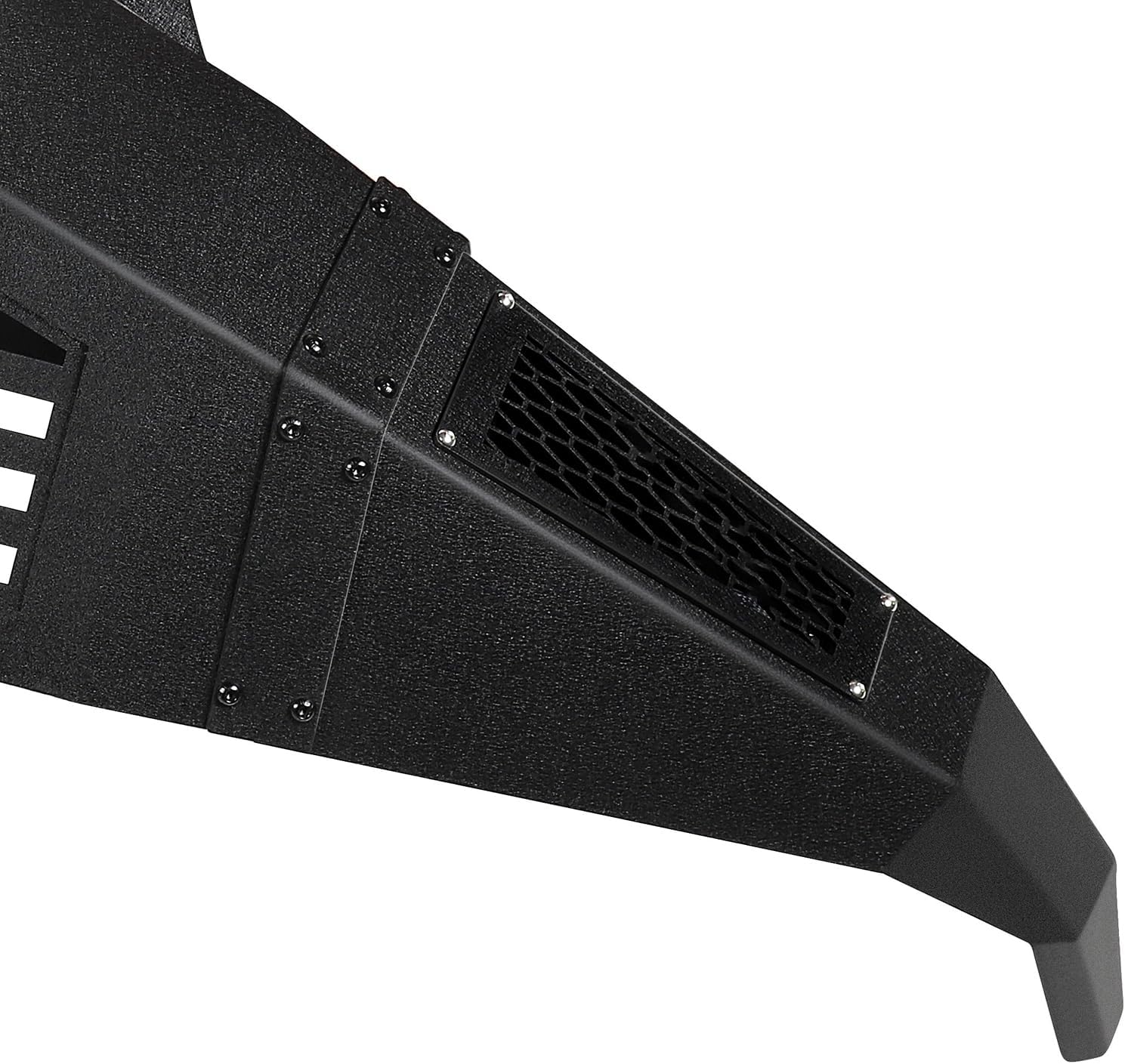 FINDAUTO Front Bumper Fit for 2010-2014 ford F-150 Upgraded with D-ring and Winch Plate,with LED Lights Textured Black Rock Crawler Bumper