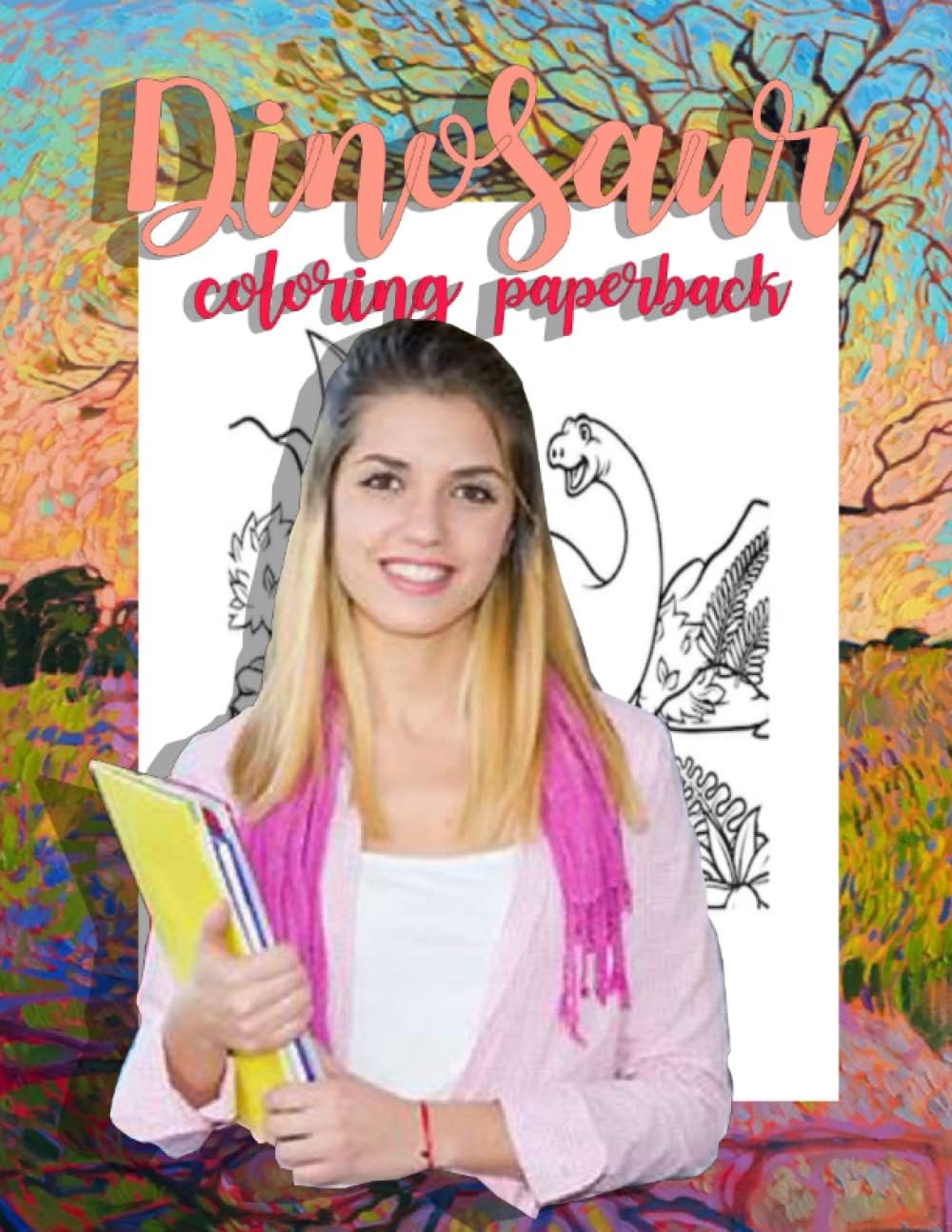 Dinosaur coloring paperback: size 8.5x11inch 120 pages